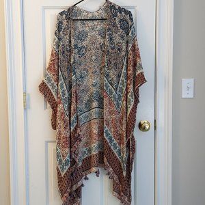 Lucky Brand | Printed Tassel Kimono